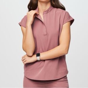 FIGS- Rafaela Oversized Scrub Top in mauve